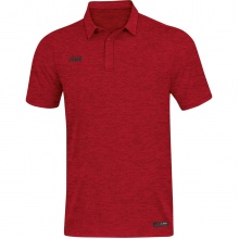 JAKO Sport/Freizeit Polo Premium Basics (Polyester-Stretch-Jersey) rot meliert Herren